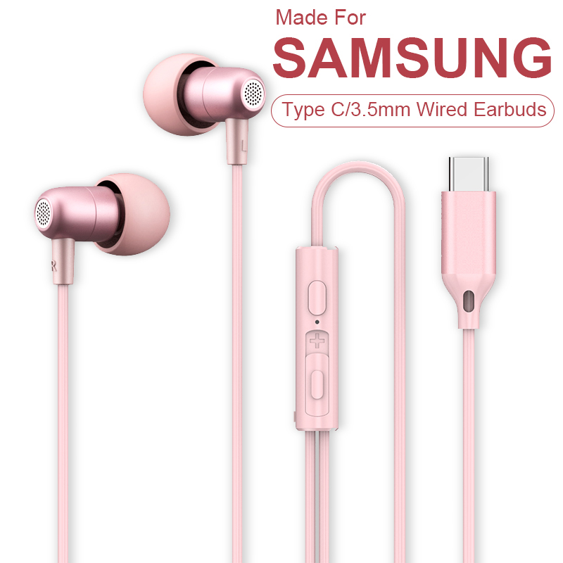 Type C Wired Earphones With Mic - For삼성 갤럭시 S26 S25 S24 울트라