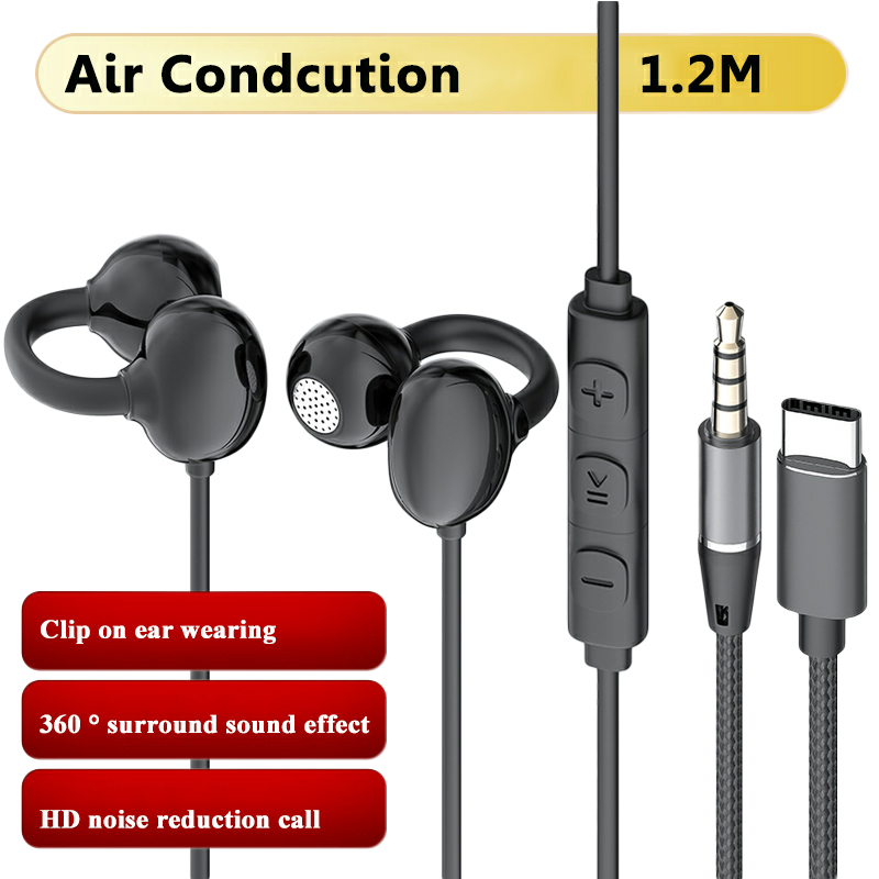 유선 오픈형 이어폰 3.5mm/타입C 공기전도 이어클립 - Open Ear Air Conduction Headphones 리뷰 및 가격
